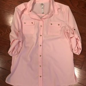 Pink button down